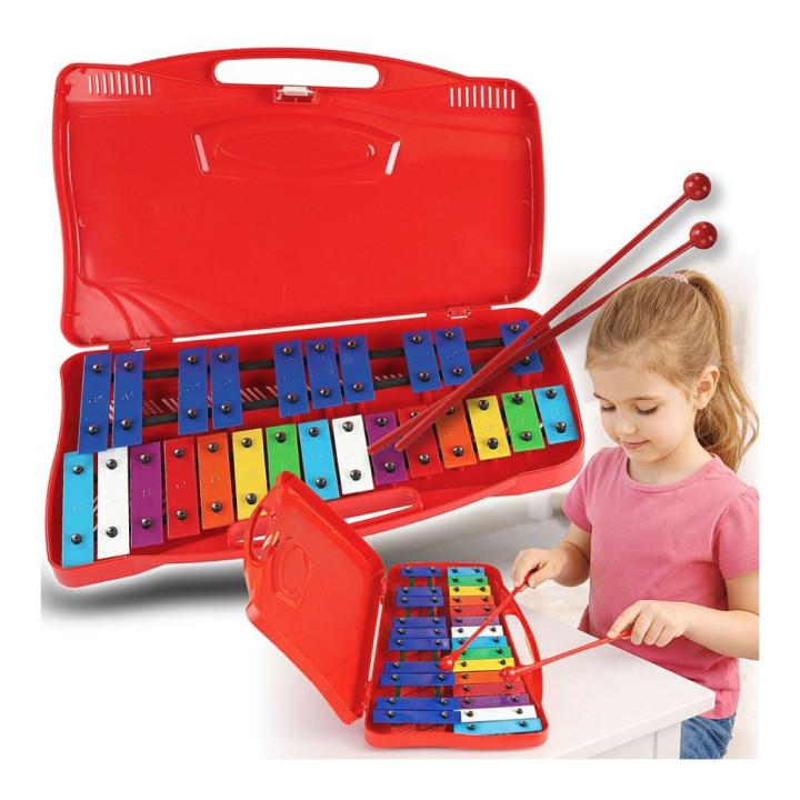 Dzwonki chromatyczne 25-tonowe instrument dla dzieci 2 pałeczki do gry