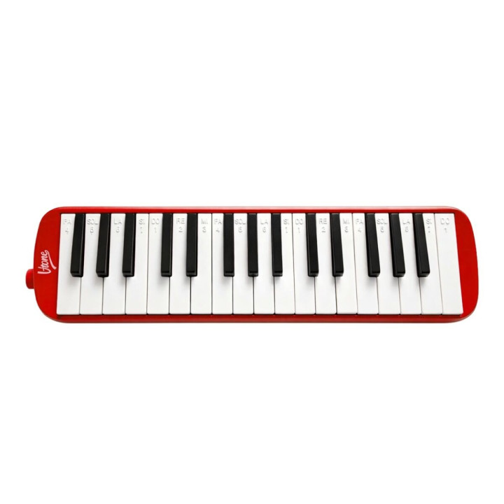 Harmonijka klawiszowa czerwona 32-klawiszowa 40,5 cm torba transportow