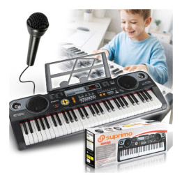Keyboard elektroniczny edukacyjny 61 klawiszy mikrofon MP3 SUPRIMO