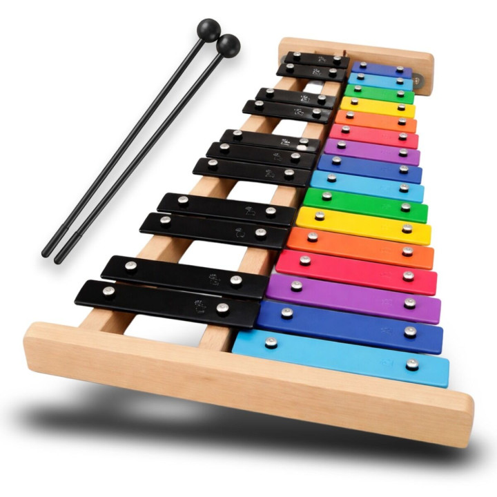 Dzwonki chromatyczne 27-tonowe instrument dla dzieci 2 pałeczki do gry