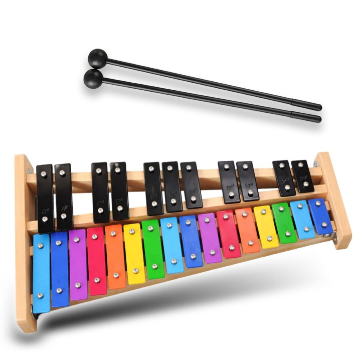 Dzwonki chromatyczne 27-tonowe instrument dla dzieci 2 pałeczki do gry