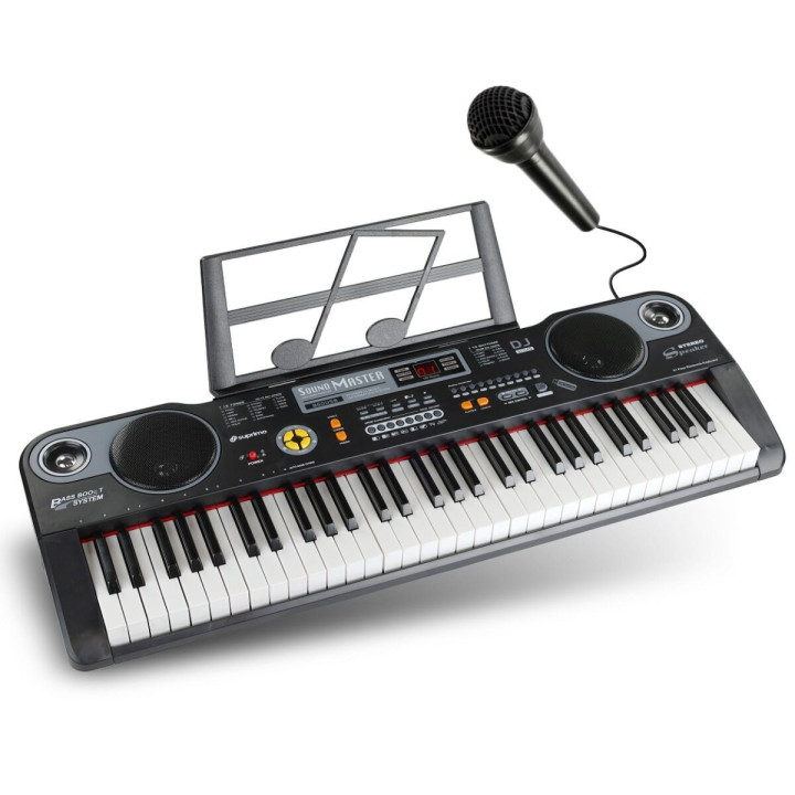 Keyboard elektroniczny edukacyjny 61 klawiszy mikrofon MP3 SUPRIMO