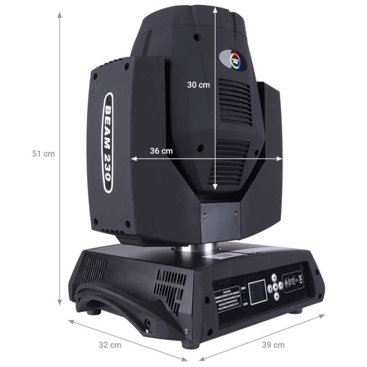 Głowica ruchoma oświetlenie sceniczne lampa LIGHT4ME 7R BEAM 230W