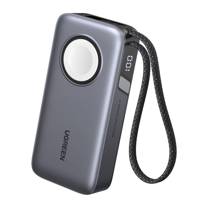 Powerbank 10000mAh 30W z kablem USB-C szary UGREEN 55434B