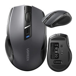 Mysz bezprzewodowa BT+2.4GHz USB-C czarna UGREEN 85082
