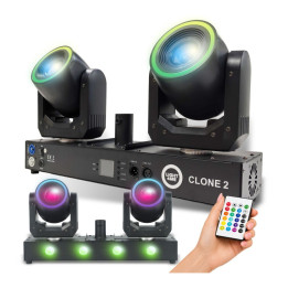 Multiefekt oświetleniowy 3w1 LED DMX 2x głowica ruchoma CLONE 2