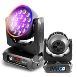 Głowica ruchoma wash LED DMX efekt ring 60x0,2W RGB SKY WASH 18x10W