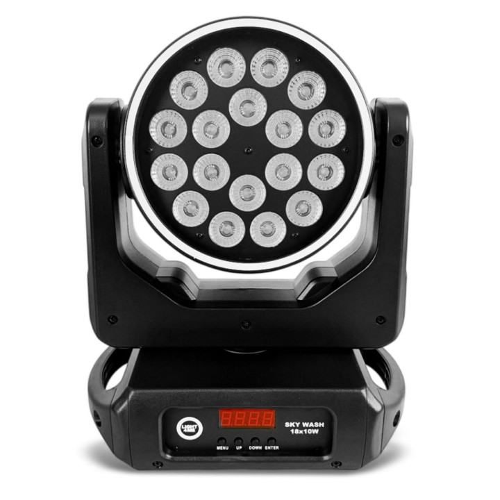 Głowica ruchoma wash LED DMX efekt ring 60x0,2W RGB SKY WASH 18x10W