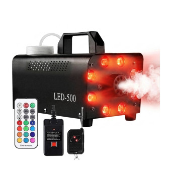 Wytwornica dymu 500W z 2 pilotami, 8xLED FONOTE SMK-500-8LED-IR