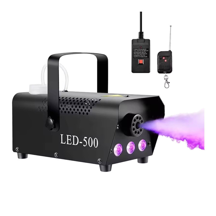 Wytwornica dymu 500W z pilotem 3xLED FONOTE SMK-500-3LED-IR