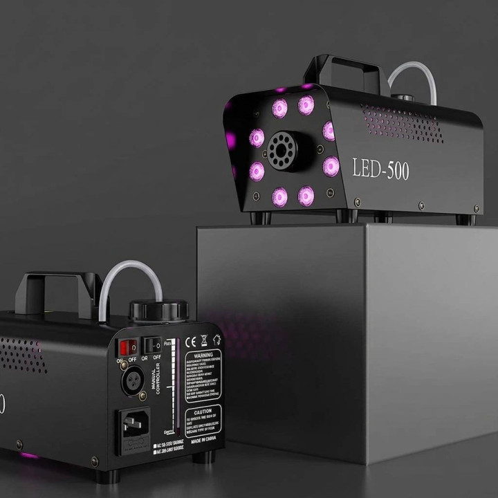 Wytwornica dymu 500W z 2 pilotami, 8xLED FONOTE SMK-500-8LED-IR