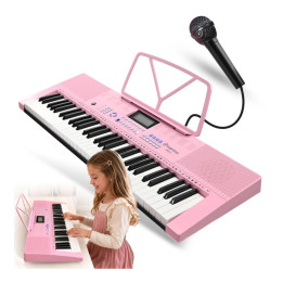 SUPRIMO EK611 PK keyboard elektroniczny 61 klawiszy różowy