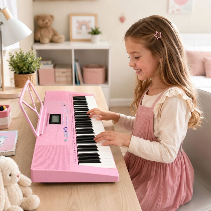SUPRIMO EK611 PK keyboard elektroniczny 61 klawiszy różowy