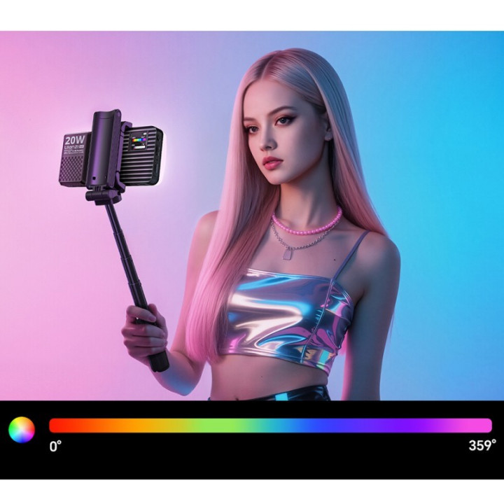 Ulanzi K20RGB Lampa diodowa LED Bi-color+ RGB