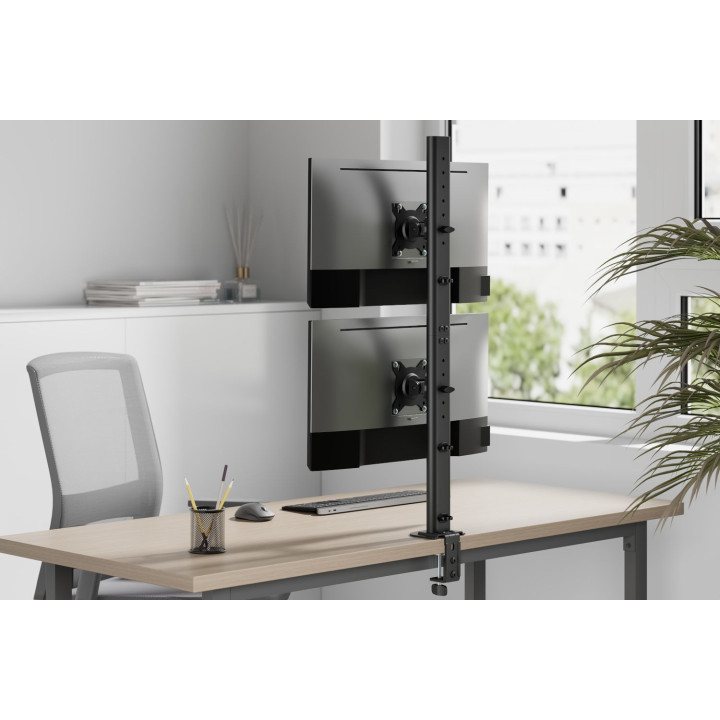 MOZOS MS05 uchwyt biurkowy pionowy do dwóch monitorów 17″-34″