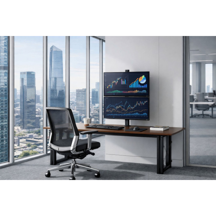 MOZOS MS05 uchwyt biurkowy pionowy do dwóch monitorów 17″-34″