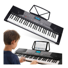 KEYBOARD elektroniczny przenośny czarny 61 klawiszy Bluetooth MK 2113