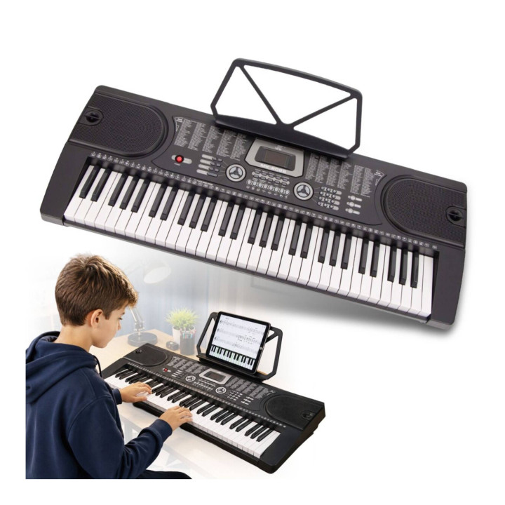 KEYBOARD elektroniczny 61 klawiszy instrument dla dzieci + mikrofon