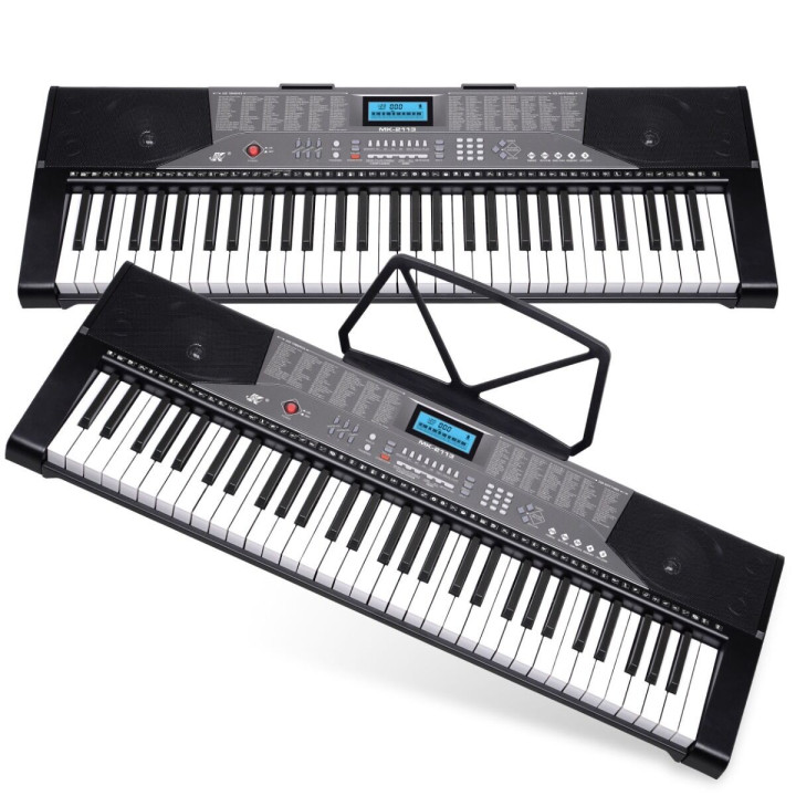 KEYBOARD elektroniczny przenośny czarny 61 klawiszy Bluetooth MK 2113