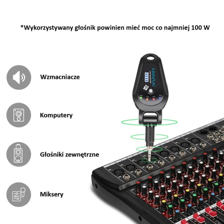 KIMAFUN KMU308A Bezprzewodowy mikrofon do saksofonu