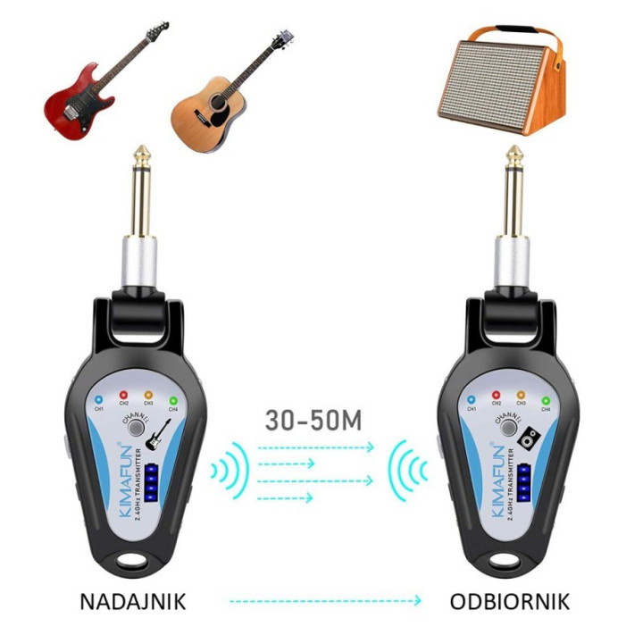 KIMAFUN KMG2072 Bezprzewodowy transmiter audio do instrumentów
