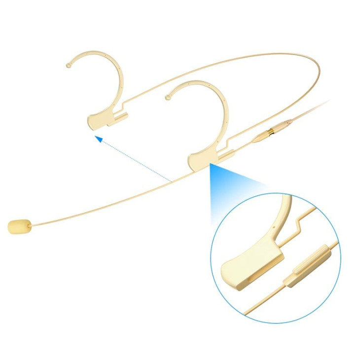 KIMAFUN HC810D3 Mikrofon nagłowny do mikroportów AKG [mini XLR 3pin]