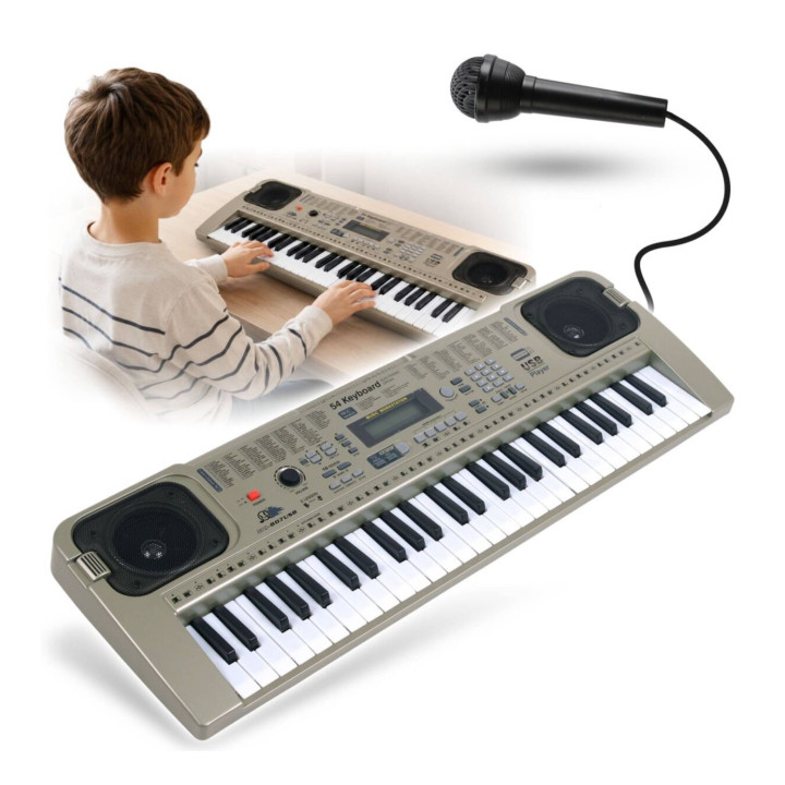 MQ 807 USB KEYBOARD elektroniczny 54 klawisze instrument dla dzieci