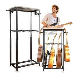 DNA GBOX gitarowy stojak na 5 gitar stacjonarny 2 uchwyty boczne