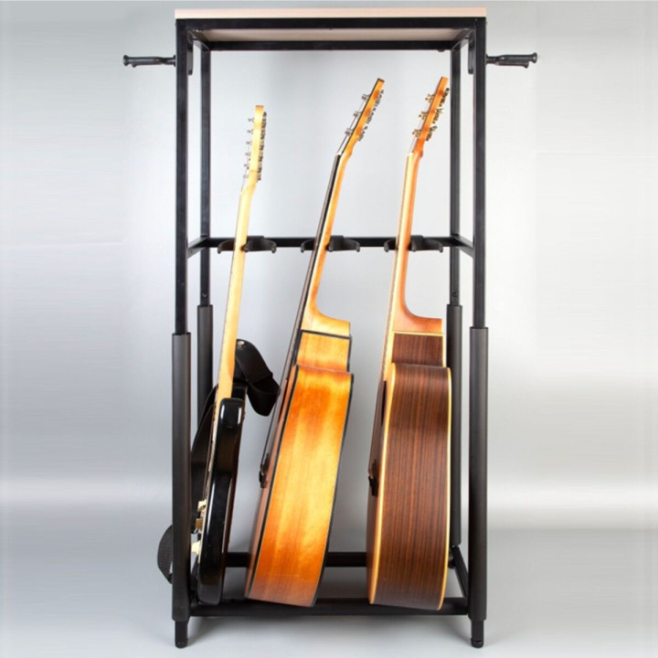 DNA GBOX gitarowy stojak na 5 gitar stacjonarny 2 uchwyty boczne