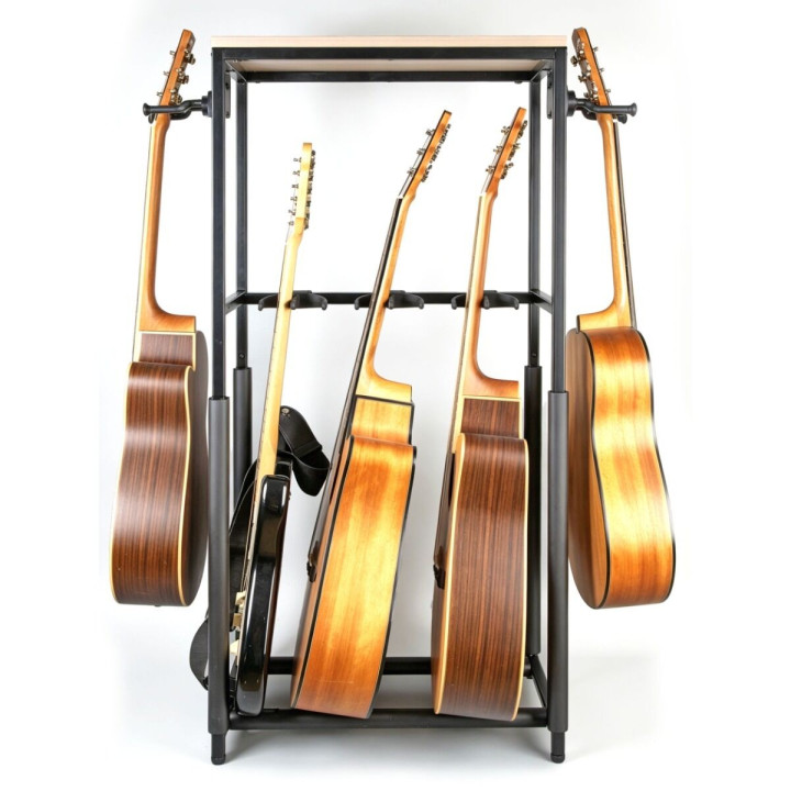 DNA GBOX gitarowy stojak na 5 gitar stacjonarny 2 uchwyty boczne