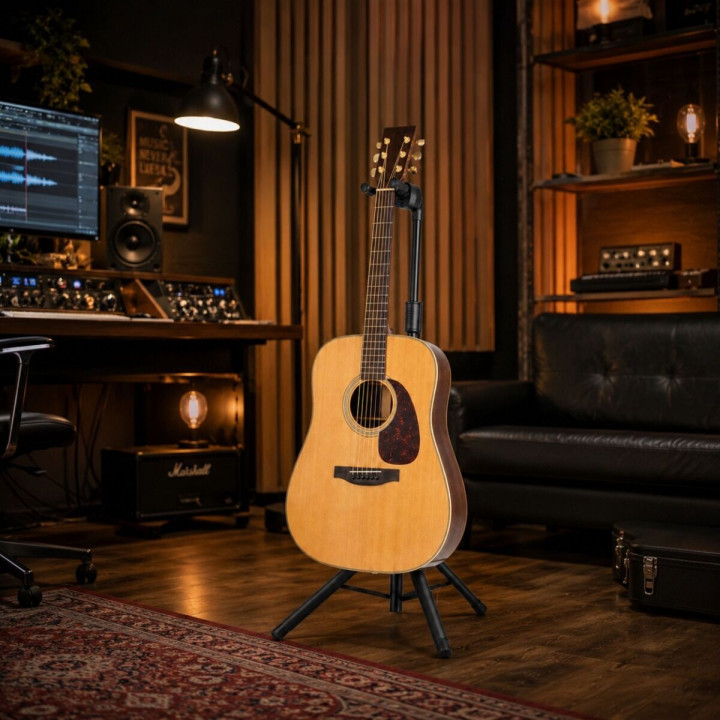 V-TONE DELUXE G1 statyw gitarowy regulowany składany czarny 77-120 cm do 10 kg
