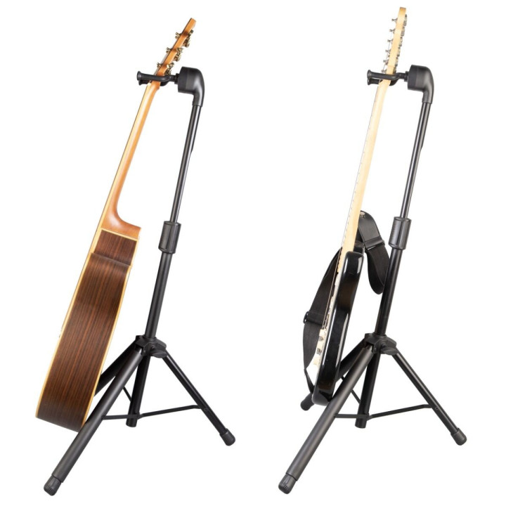 V-TONE DELUXE G1 statyw gitarowy regulowany składany czarny 77-120 cm do 10 kg