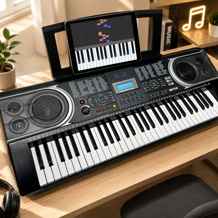 V-TONE MK700 keyboard elektroniczny MIDI 61 klawiszy pulpit do nut