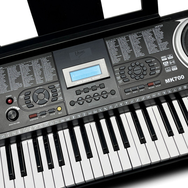 V-TONE MK700 keyboard elektroniczny MIDI 61 klawiszy pulpit do nut