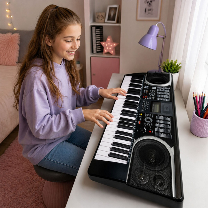V-TONE MK700 keyboard elektroniczny MIDI 61 klawiszy pulpit do nut