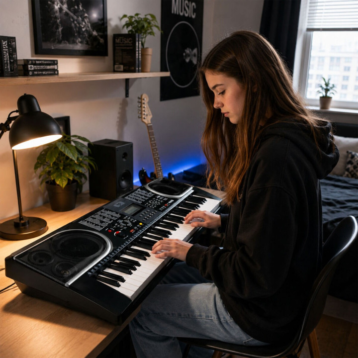 V-TONE MK700 keyboard elektroniczny MIDI 61 klawiszy pulpit do nut