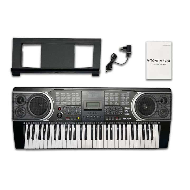 V-TONE MK700 keyboard elektroniczny MIDI 61 klawiszy pulpit do nut