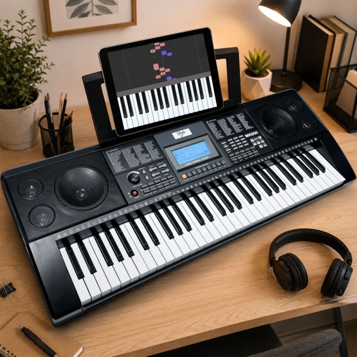 V-TONE MK800 keyboard elektroniczny MIDI 61 klawiszy pulpit do nut