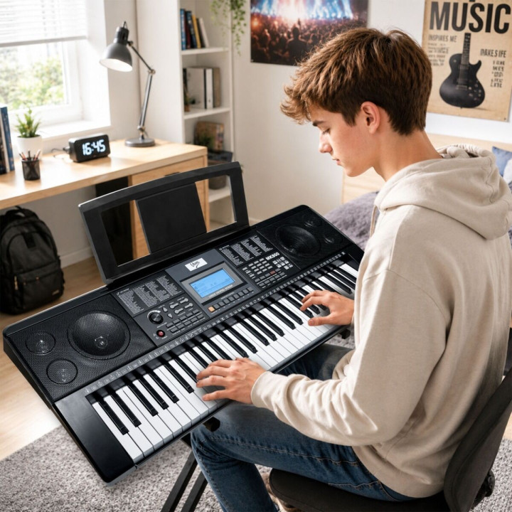 V-TONE MK800 keyboard elektroniczny MIDI 61 klawiszy pulpit do nut