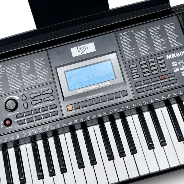 V-TONE MK800 keyboard elektroniczny MIDI 61 klawiszy pulpit do nut