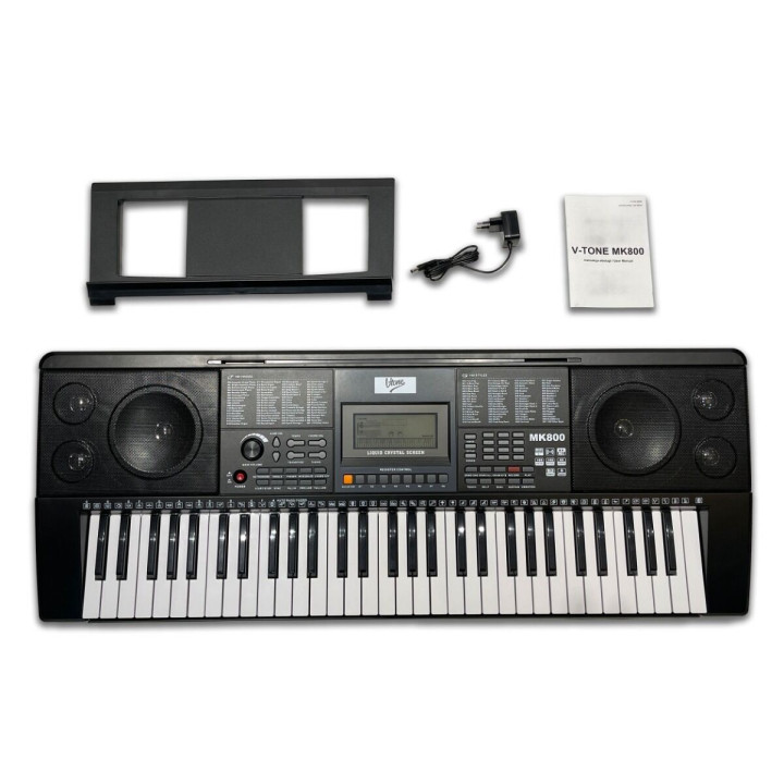 V-TONE MK800 keyboard elektroniczny MIDI 61 klawiszy pulpit do nut