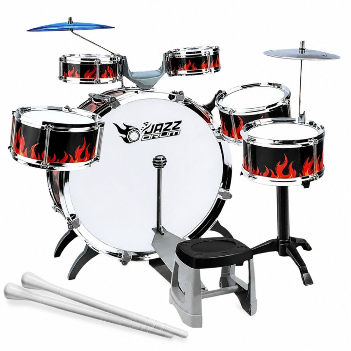 SUPRIMO K-DRUMS 2 duża perkusja dla dzieci z 6 bębnami i 2 talerzami