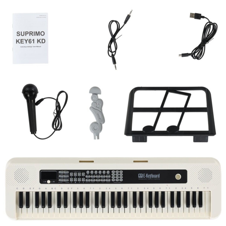 SUPRIMO KEY61 KD keyboard elektroniczny 61 klawisz pulpit do nut