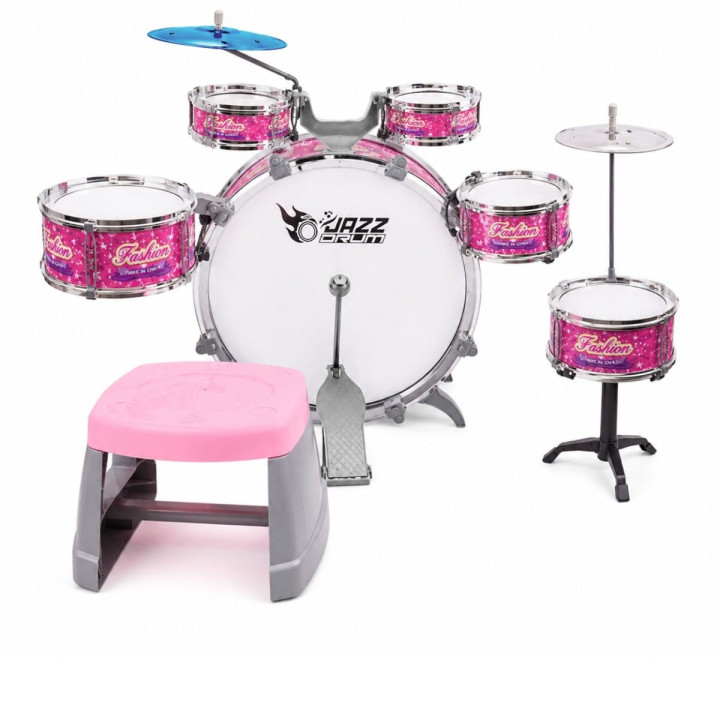 SUPRIMO K-DRUMS 3 różowa perkusja dla dzieci zestaw perkusyjny