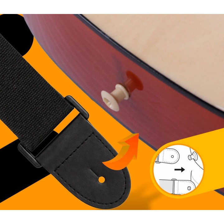 SUPRIMO CG34 NT gitara klasyczna 3/4 2 zaczepy 3 kostki pasek do gitary zapasowe struny pokrowiec
