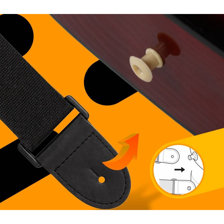SUPRIMO CG34 SB gitara klasyczna 3/4 2 zaczepy 3 kostki pasek do gitary zapasowe struny pokrowiec