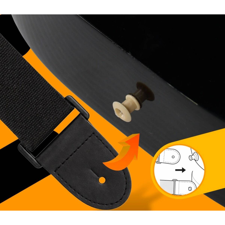 SUPRIMO CG34 BK gitara klasyczna 3/4 2 zaczepy 3 kostki pasek do gitary zapasowe struny pokrowiec