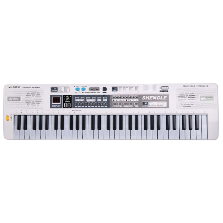 MQ 008UF KEYBOARD elektroniczny 61 klawiszy instrument dla dzieci odtwarzacz MP3 radio FM mikrofon przewodowy