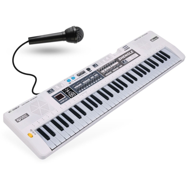 MQ 008UF KEYBOARD elektroniczny 61 klawiszy instrument dla dzieci odtwarzacz MP3 radio FM mikrofon przewodowy
