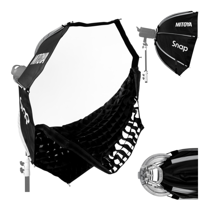 MITOYA MXKS90 Softbox Snap 90cm + Grid Bowens